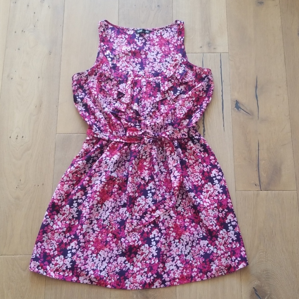 Express Dress Pink and Purple Sleeveless Pockets Women's Size L
